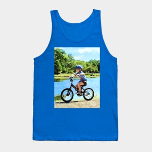 Boy on His Bicycle Tank Top